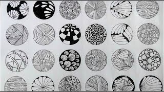 24 Zentangle patterns [upl. by Deny]