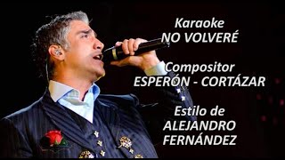 Mi Karaoke  No Volveré  Alejandro Fernández 4 [upl. by Melar]