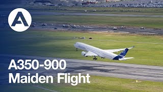 A350900 Maiden Flight [upl. by Nnayecats]