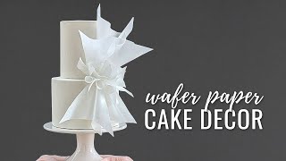 How to create modern ruffles using wafer paper  Cake Decorating Tutorial [upl. by Danica]