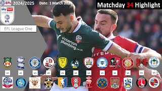 Highlights Summary Matchday 34 202425 EFL League One [upl. by Dayiz]