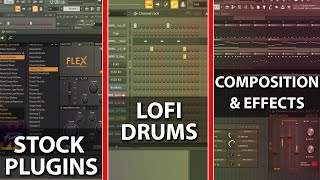 Step By Step How To Make Lofi HipHop With Stock Plugins  FL Studio 20 Tutorial [upl. by Ahsiekan835]