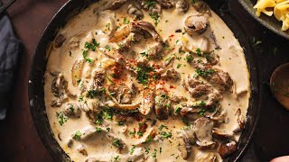 Easy Beef Stroganoff Recipe [upl. by Eahsal]