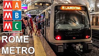 🇮🇹 Rome Metro  All the Lines A  B  C  Metro di Roma  Tutte le Linee 4K 2020 [upl. by Gen]