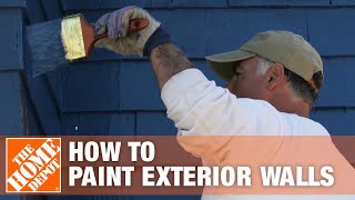 How to Paint Exterior Walls  The Home Depot [upl. by Amye]