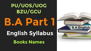 BA part 1 English syllabus and books names [upl. by Jehiah]