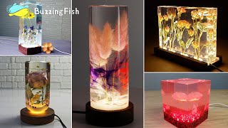 5 MOST Amazing Epoxy Resin LAMPS  Flower in Resin  RESIN ART [upl. by Catharine942]