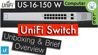 Unboxing the Unifi Ubiquiti 16 Port POE Switch  With overview of basic visual functions [upl. by Lahcear]