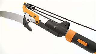 How to use the Fiskars® PowerLever® Extendable Pole Saw amp Pruner 7–14 [upl. by Radley]