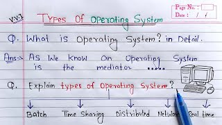 Types of Operating System  Batch Realtime Distributed Network Timesharing Operating System [upl. by Inig426]