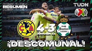 América 43 Santos  HIGHLIGHTS  AP2023J13  Liga Mx  TUDN [upl. by Mona]