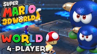 Super Mario 3D World  World Mushroom 4Player [upl. by Anoo771]