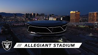 Allegiant Stadium Lights Up Las Vegas Skyline  Las Vegas Raiders [upl. by Livingstone]