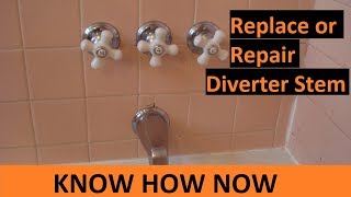 3 Handle Shower amp Tub Faucet  Repair  Replace Diverter [upl. by Klusek]