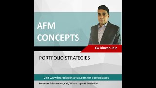 CA Final  Advanced Financial Management  Portfolio Strategies [upl. by Robillard292]