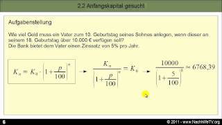 Zinseszinsrechnung für Anfänger [upl. by Temirf]