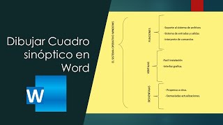 Dibujar Cuadro sinóptico en Word [upl. by Manning]