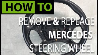 HOW TO Remove amp Replace Steering Wheel Mercedes CLS  EClass  CLK SLK [upl. by Aihsenod]