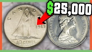 RARE CANADIAN DIMES WORTH MONEY  VALUABLE COINS IN YOUR POCKET CHANGE [upl. by Mycah]