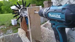 DIY cordless Chicken plucker in action [upl. by Anitnerolf]