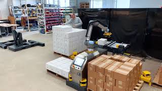 Universal Robots Palletizer  Cobots  ONExia Inc [upl. by Laddy]