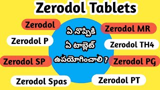 Types of Zerodol Tablets in Telugu [upl. by Lepley]