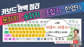 29 컴퓨터 기초  키보드의 모든 키 완벽 정리 상황에 맞는 키를 찾아 누를 수 있어요 [upl. by Euqinad]