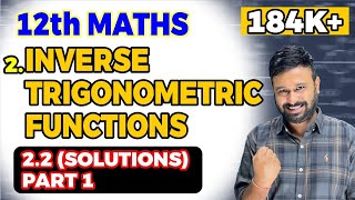 Class 12 Maths Chapter 2  Ex 22 Solution Part 1  Ch 2 Inverse Trigonometric Functions [upl. by Rutledge]