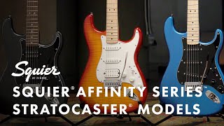 Exploring The Squier Affinity Series Stratocaster Models  Fender [upl. by Nauqas]