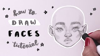 How I Draw Faces  Updated Tutorial [upl. by Gilud]