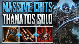 MASSIVE CRITS Thanatos Solo Gameplay SMITE Conquest [upl. by Savil802]