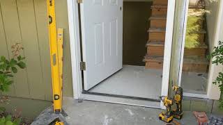 Jeld Wen Front Door Installation  Really crappy products and craftsmanship PART 1 [upl. by Annadal]