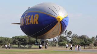 Goodyear Blimp Landing and Takeoff at Carson CA [upl. by Ling817]