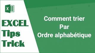 Tutoriel Excel  comment trier par ordre alphabétique sur excel [upl. by Bouley945]