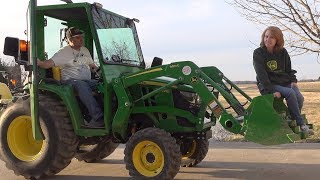 John Deere 3032E Review Lift Capacity and Curtis Cab [upl. by Halimaj270]