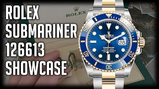 Rolex Submariner 126613  Showcase and Unboxing  TwoTone Blusey Sub [upl. by Ursuline556]