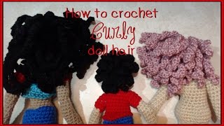 How to Crochet Curly Doll Hair [upl. by Gavan]