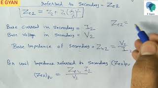 Per unit impedance of transformer  Per unit system [upl. by Giah961]