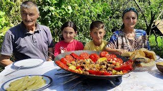 ONE DAY IN AZERBAIJANI VILLAGE  Rural Life in the Village of Azerbaijan  Village Cooking [upl. by Ikcaj]