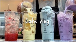 Sub🌈알록달록이들🌈  음료 주제에 이렇게 이쁘다니🤦🏻‍♀️  cafe vlog  카페 브이로그  더리터  asmr [upl. by Mallon]