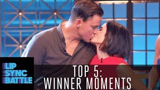 Top 5 Winner Moments From Channing Tatum to Dwayne Johnson  Lip Sync Battle [upl. by Niltak]