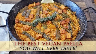 Authentic Spanish Vegan Paella Valenciana Recipe [upl. by Sarina]