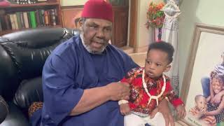 Star dike meets his grandfather Chief Pete Edochie Ebubedike [upl. by Sosthina]