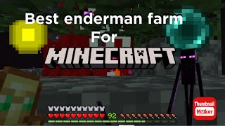 Easiest enderman farm Minecraft bedrock [upl. by Lindahl]