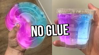 Testing VIRAL NO GLUE SLIMES How to make DIY NO GLUE slimes WATER SLIME amp 1 ingredient slime [upl. by Schiffman559]