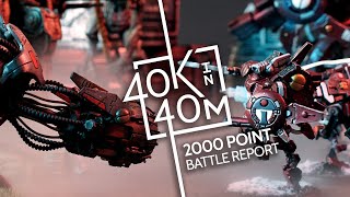 Warhammer 40k Tau vs Chaos 2000 Point Battle Report S02E03 [upl. by Ettevi]