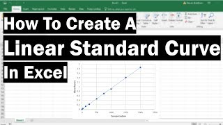 How To Create A Linear Standard Curve In Excel [upl. by Nilekcaj]