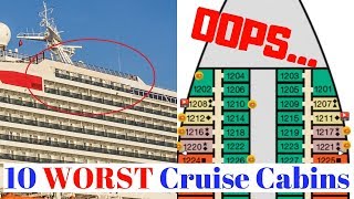 10 Worst Cruise Cabins on a Ship  How to Avoid Bad Staterooms [upl. by Niamor926]