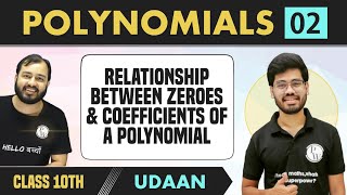 Polynomials 02  Relationship Between Zeroes and Coefficients of a Polynomial  Class 10  NCERT [upl. by Cad149]