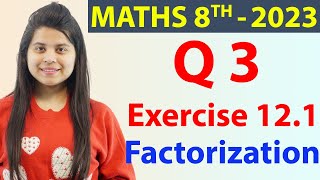 Q 3  Ex 121  Factorization  NCERT Maths Class 8th  Chapter 12 New Syllabus 2023 CBSE [upl. by Amalee]